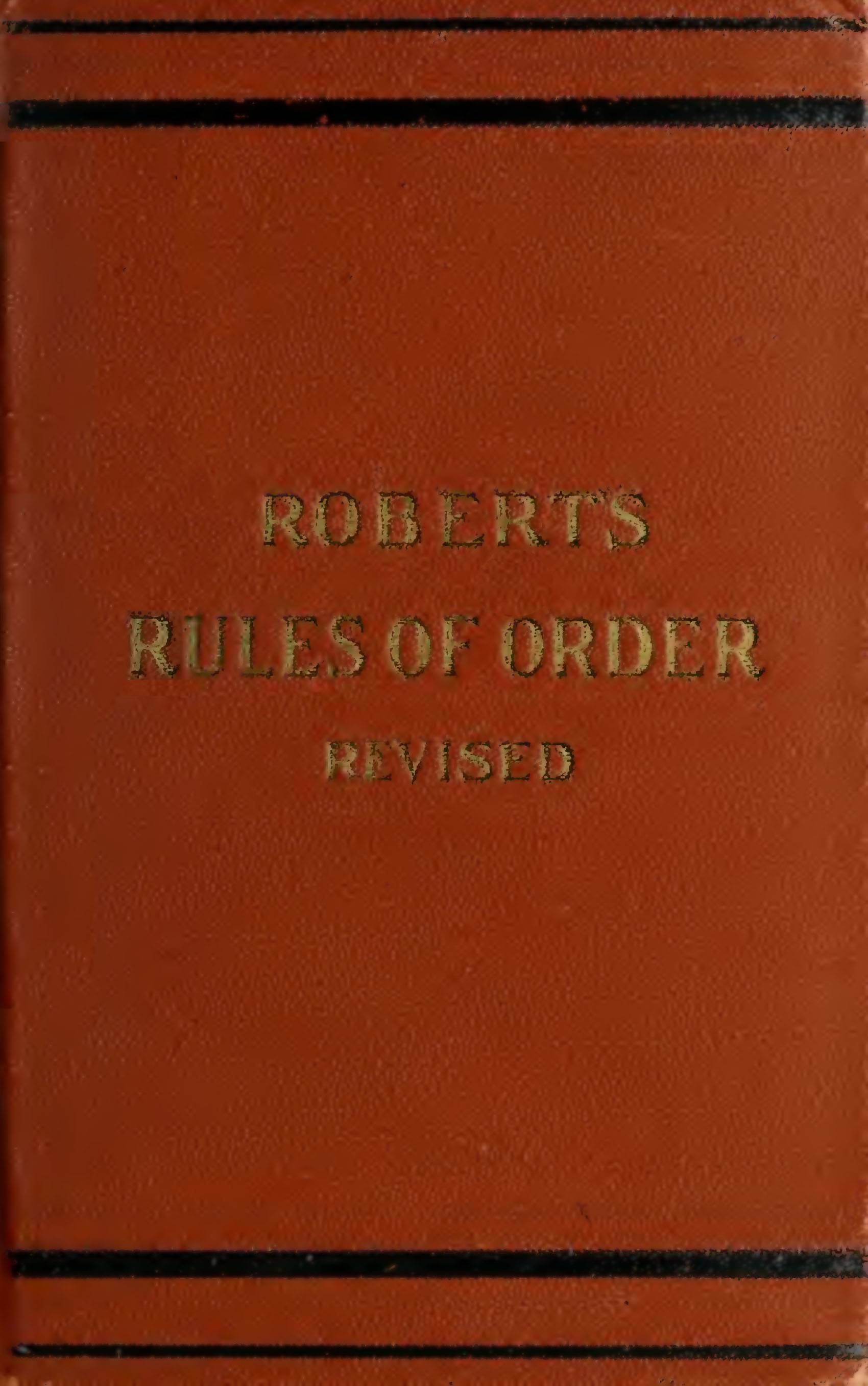 جلد کتاب Robert's Rules of Order Revised