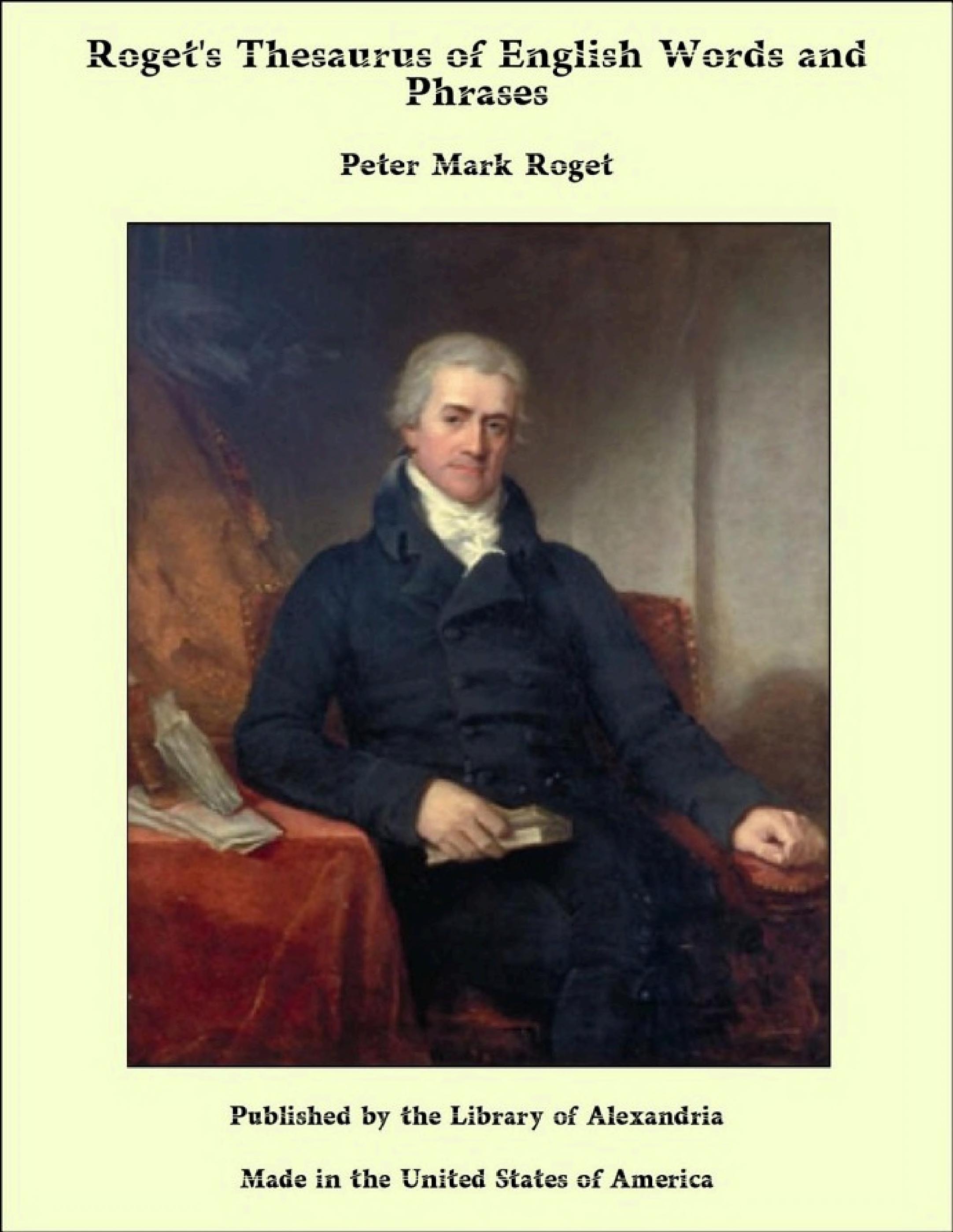 جلد کتاب Roget's Thesaurus of English Words and Phrases