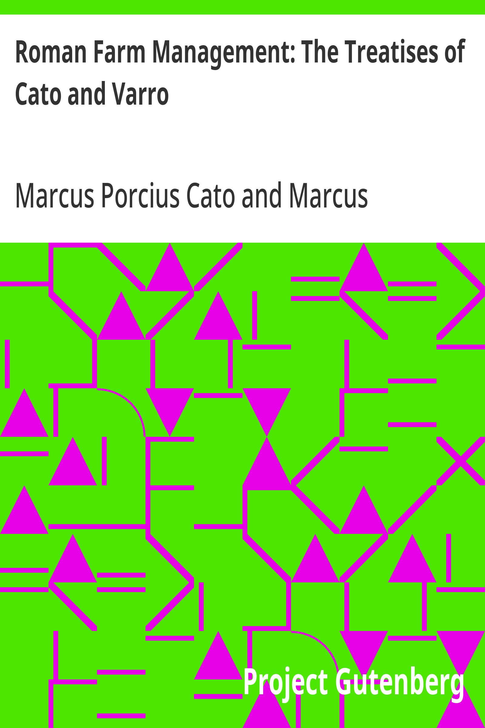 جلد کتاب Roman Farm Management: The Treatises of Cato and Varro