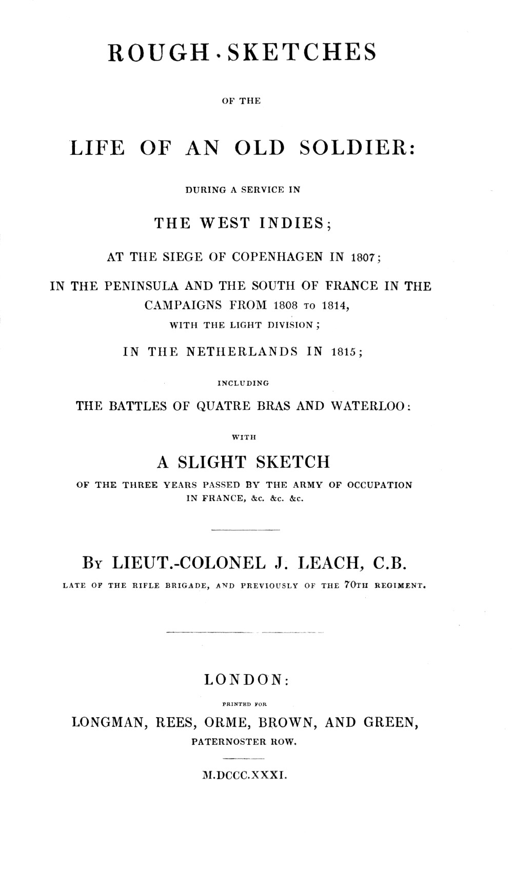 جلد کتاب Rough Sketches of the Life of an Old Soldier
