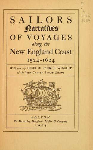 جلد کتاب Sailors Narratives of Voyages Along the New England Coast, 1524-1624