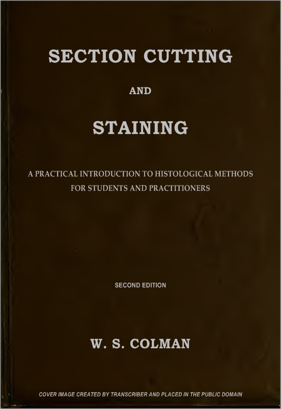 جلد کتاب Section Cutting and Staining
