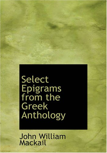 جلد کتاب Select Epigrams from the Greek Anthology