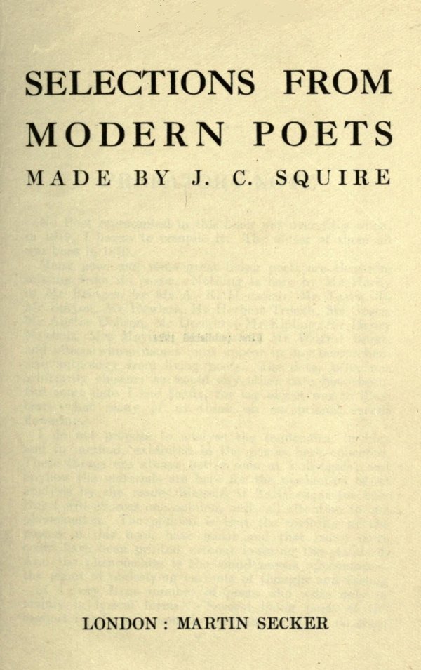 جلد کتاب Selections from Modern Poets