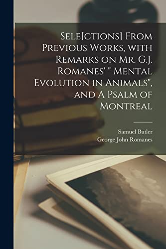 جلد کتاب Selections from Previous Works