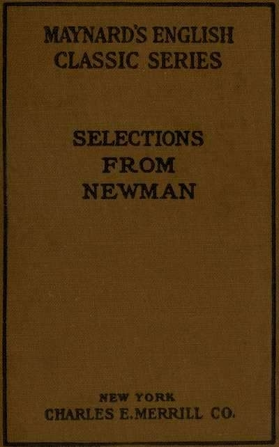 جلد کتاب Selections from the Prose Writings of John Henry Cardinal Newman