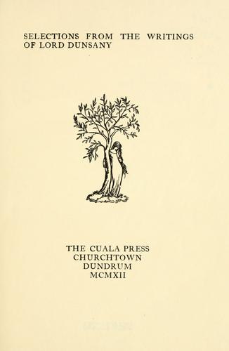 جلد کتاب Selections from the Writings of Lord Dunsany