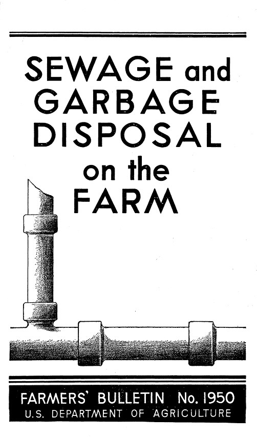 جلد کتاب Sewage and Garbage Disposal on the Farm
