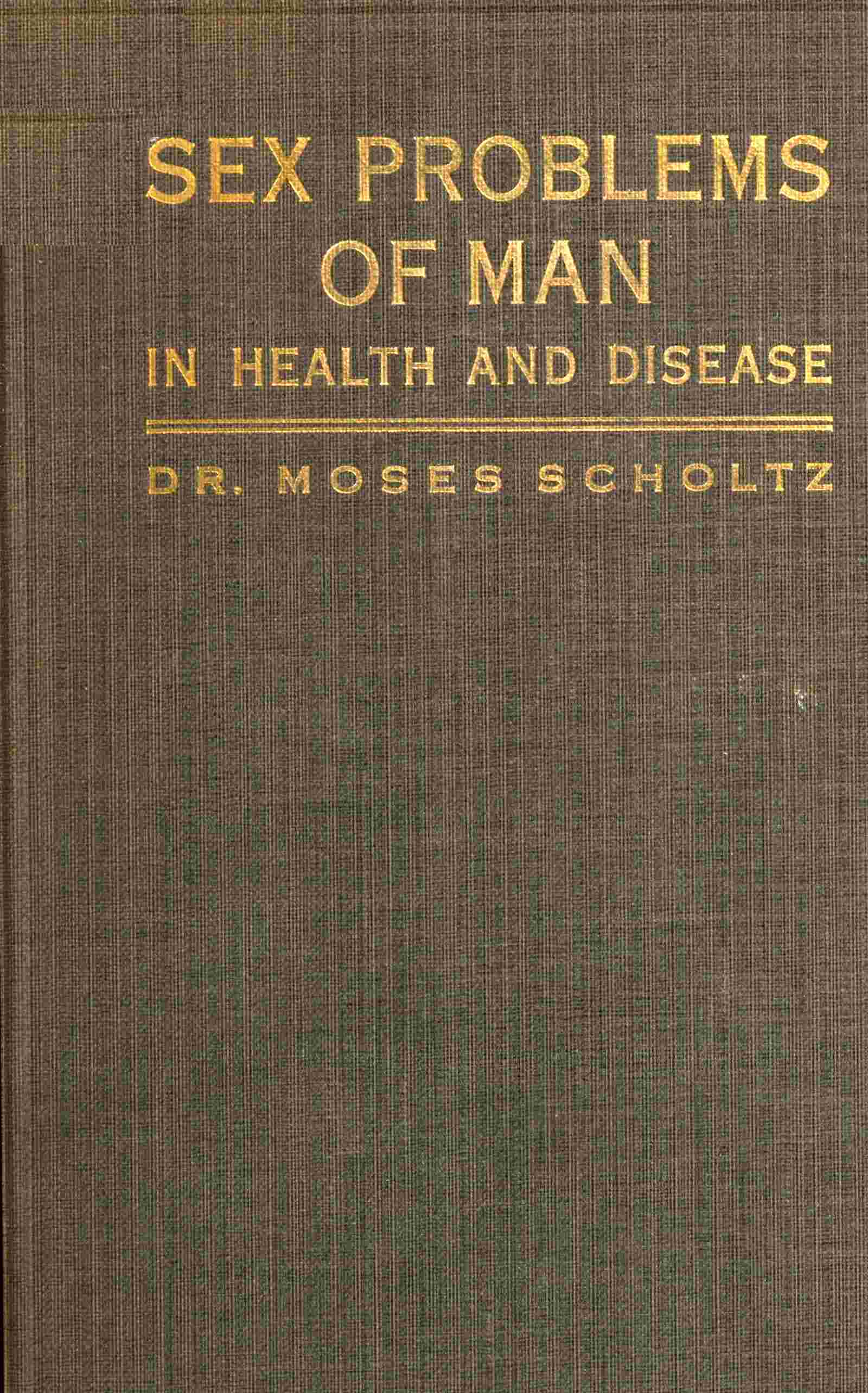 جلد کتاب Sex Problems of Man in Health and Disease