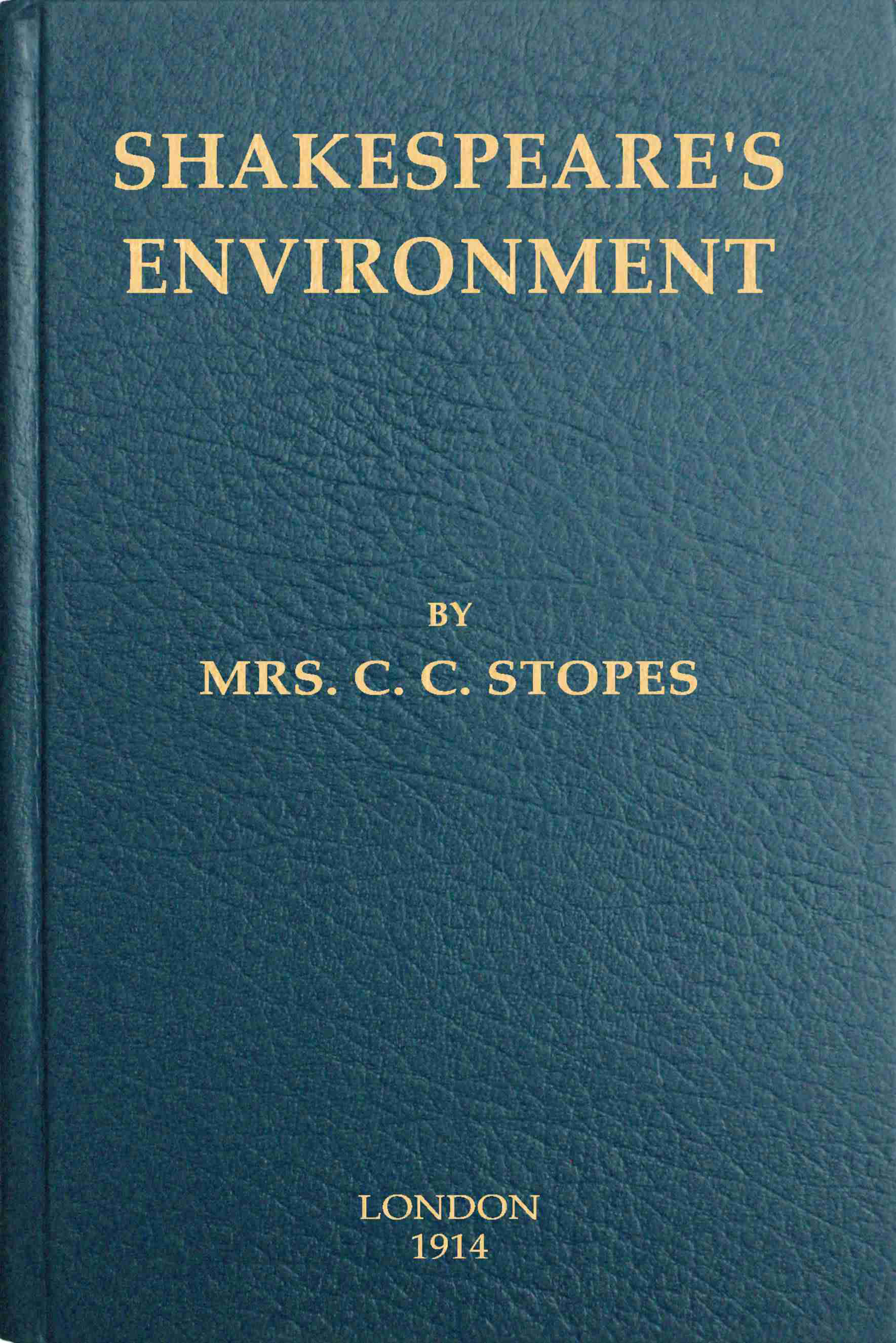 جلد کتاب Shakespeare's Environment