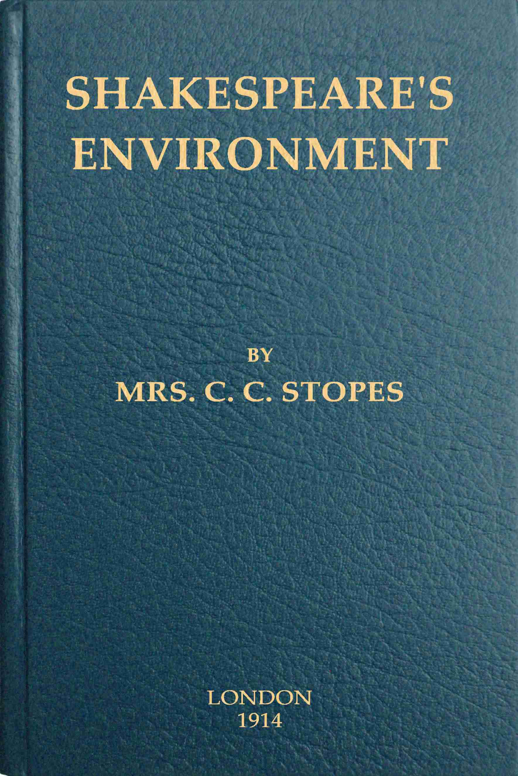 جلد کتاب Shakespeare's Environment