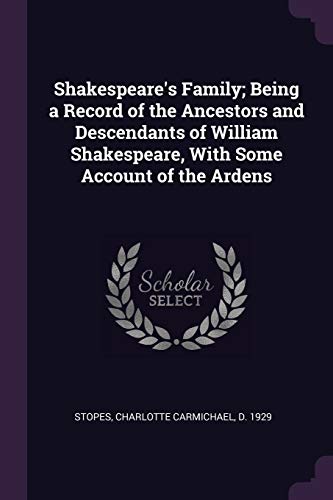 جلد کتاب Shakespeare's Family
