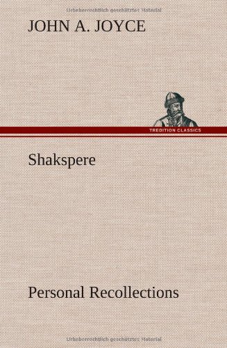 جلد کتاب Shakspere, Personal Recollections