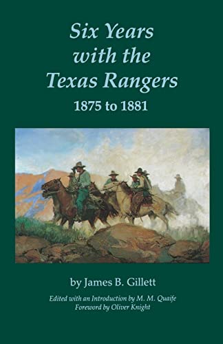 جلد کتاب Six Years with the Texas Rangers, 1875 to 1881