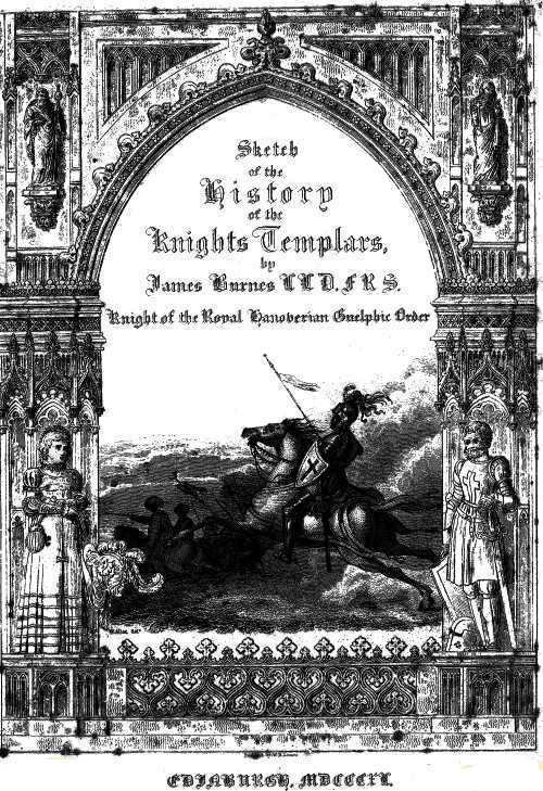 جلد کتاب Sketch of the History of the Knights Templars