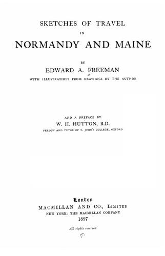 جلد کتاب Sketches of Travel in Normandy and Maine