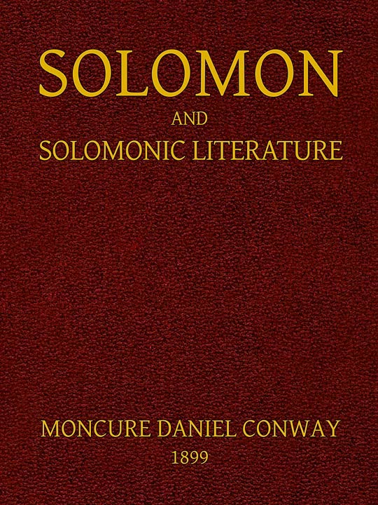 جلد کتاب Solomon and Solomonic Literature