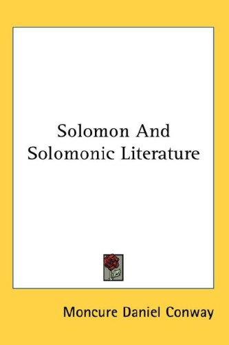جلد کتاب Solomon and Solomonic Literature