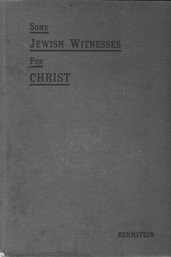 جلد کتاب Some Jewish Witnesses for Christ