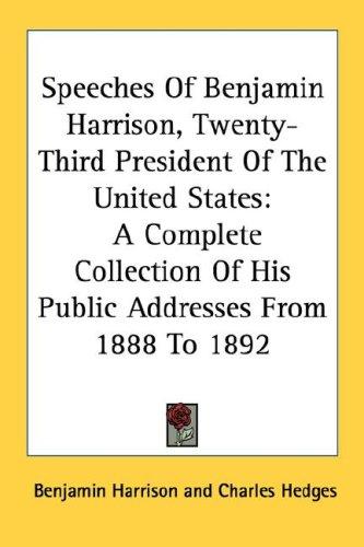 جلد کتاب Speeches of Benjamin Harrison