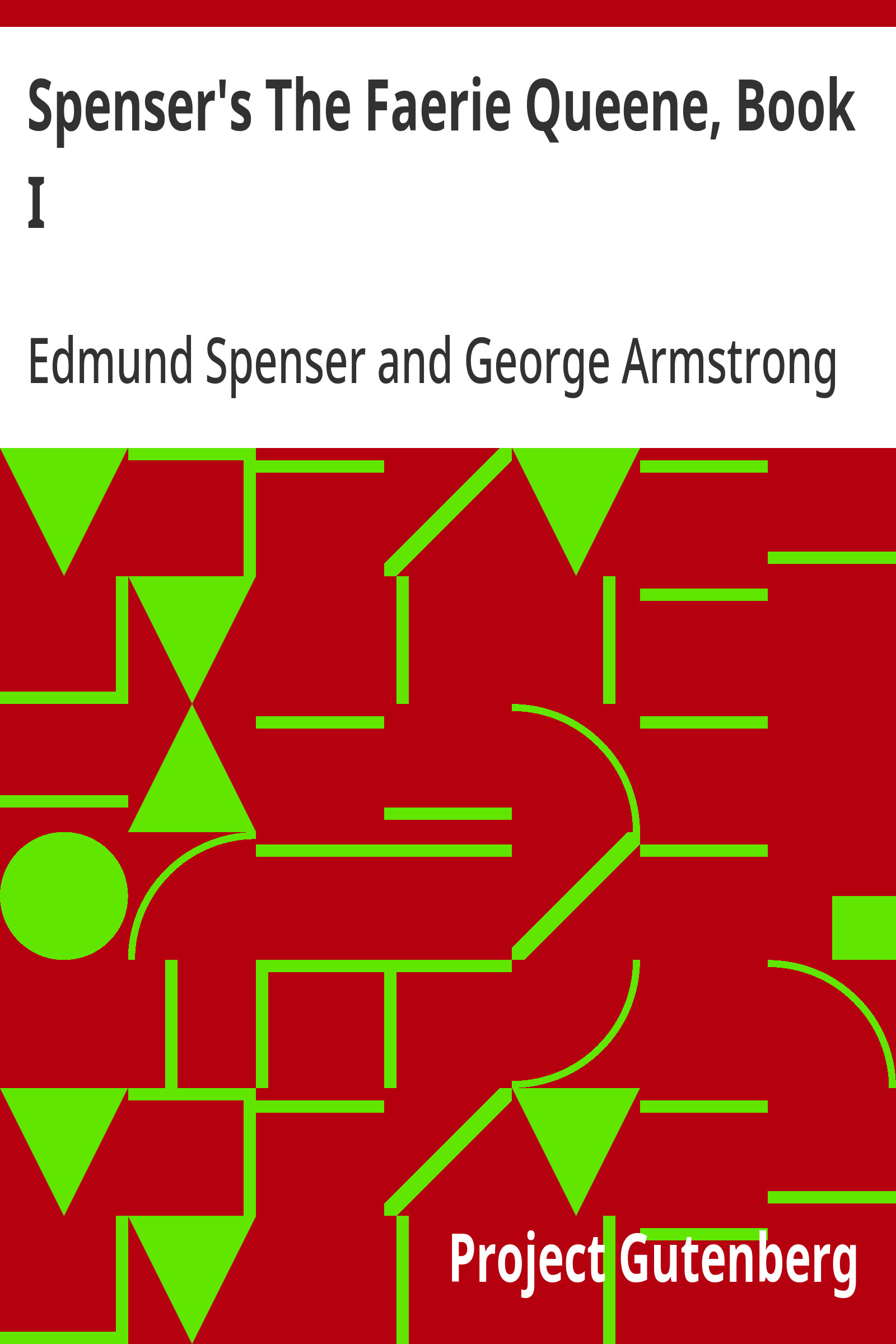 جلد کتاب Spenser's The Faerie Queene, Book I