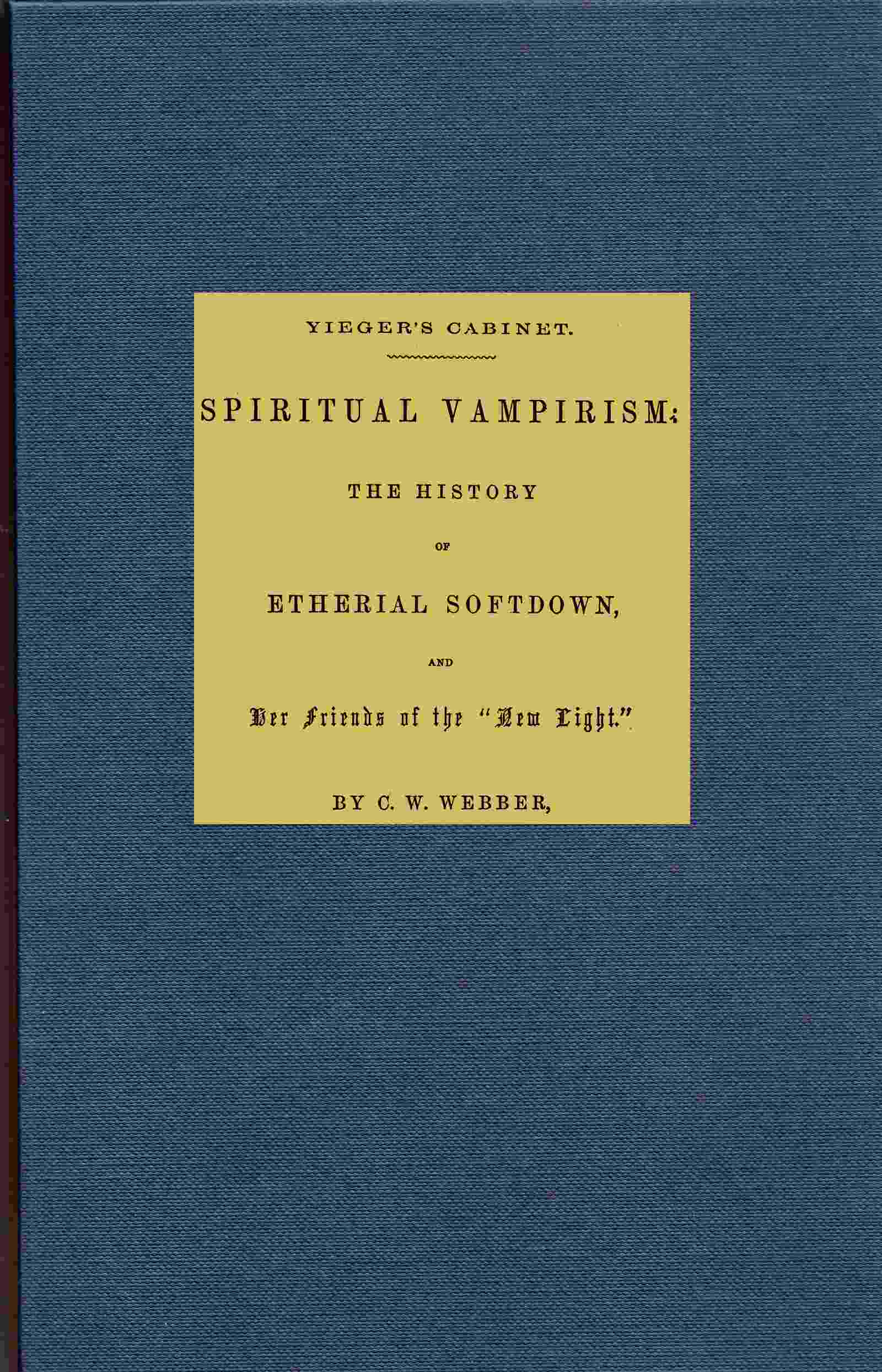 جلد کتاب Spiritual vampirism