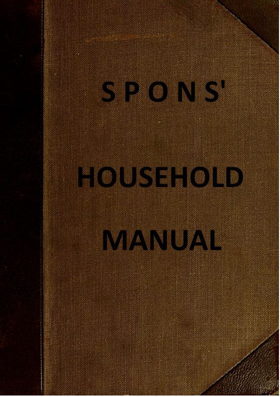 جلد کتاب Spons' Household Manual