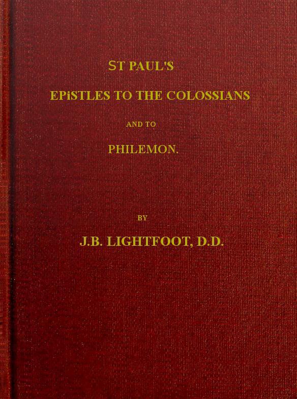 جلد کتاب St. Paul's Epistles to the Colossians and Philemon