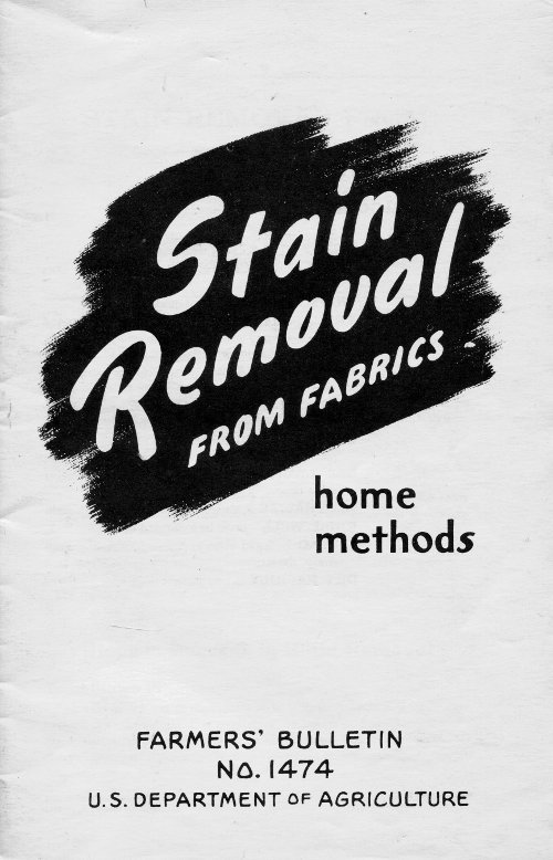 جلد کتاب Stain Removal from Fabrics: Home Methods