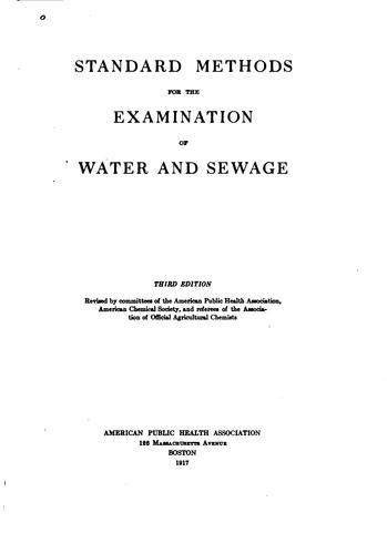 جلد کتاب Standard methods for the examination of water and sewage