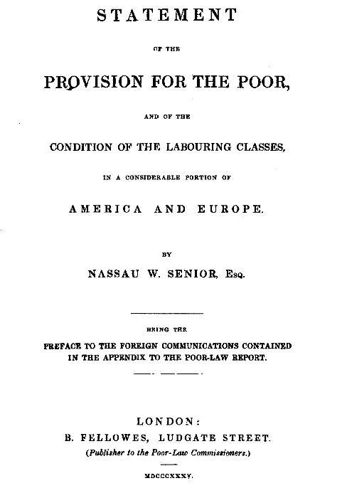 جلد کتاب Statement of the Provision for the Poor, and of the Condition of the Labouring Classes in a Considerable Portion of America and Europe