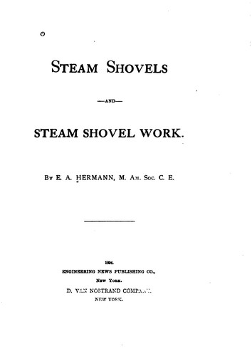 جلد کتاب Steam Shovels and Steam Shovel Work