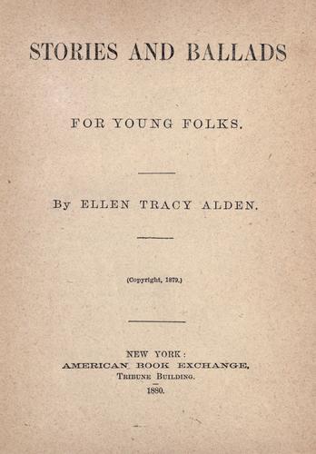 جلد کتاب Stories and Ballads for Young Folks