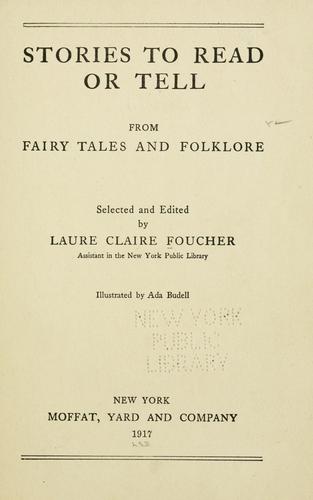 جلد کتاب Stories to Read or Tell from Fairy Tales and Folklore