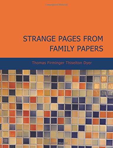 جلد کتاب Strange Pages from Family Papers