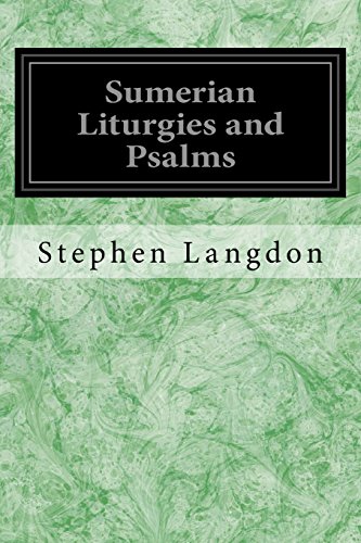 جلد کتاب Sumerian Liturgies and Psalms