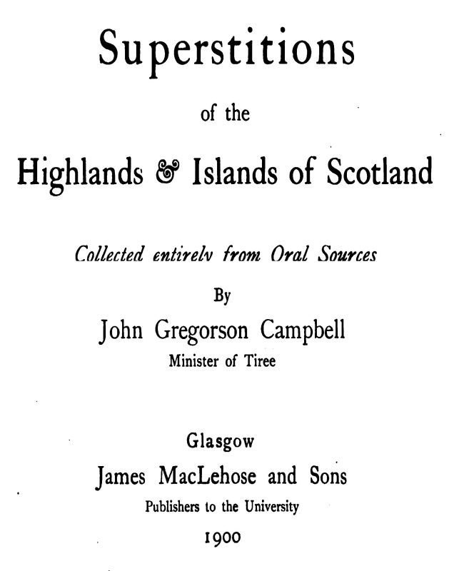 جلد کتاب Superstitions of the Highlands & Islands of Scotland