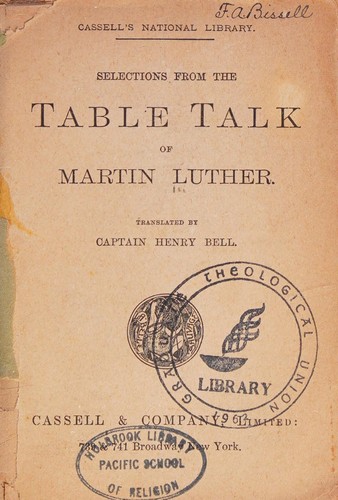 جلد کتاب Selections from the Table Talk of Martin Luther