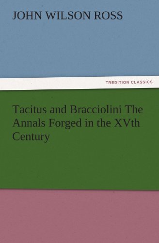 جلد کتاب Tacitus and Bracciolini
