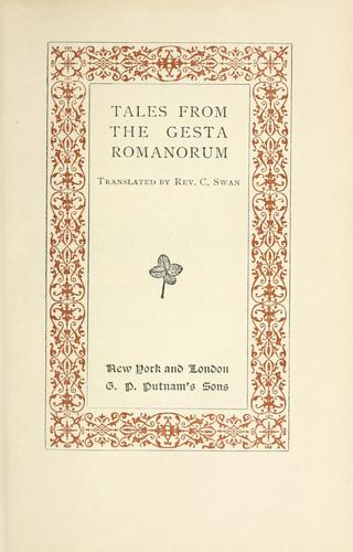 جلد کتاب Tales from the Gesta Romanorum