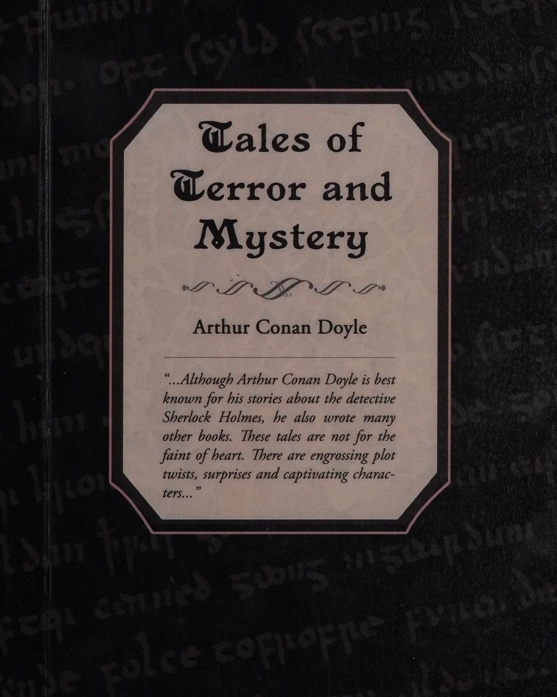جلد کتاب Tales of Terror and Mystery