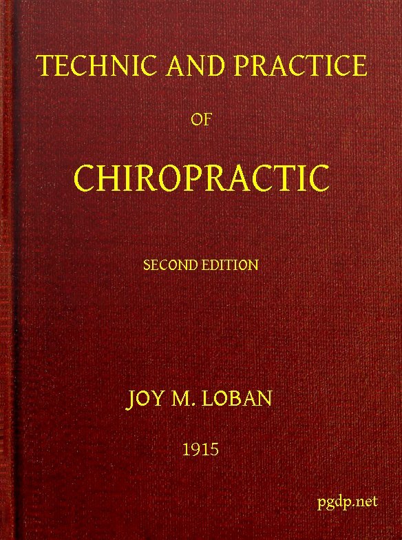 جلد کتاب Technic and Practice of Chiropractic