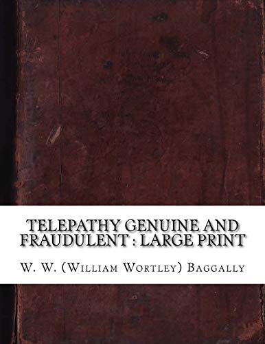 جلد کتاب Telepathy, Genuine and Fraudulent