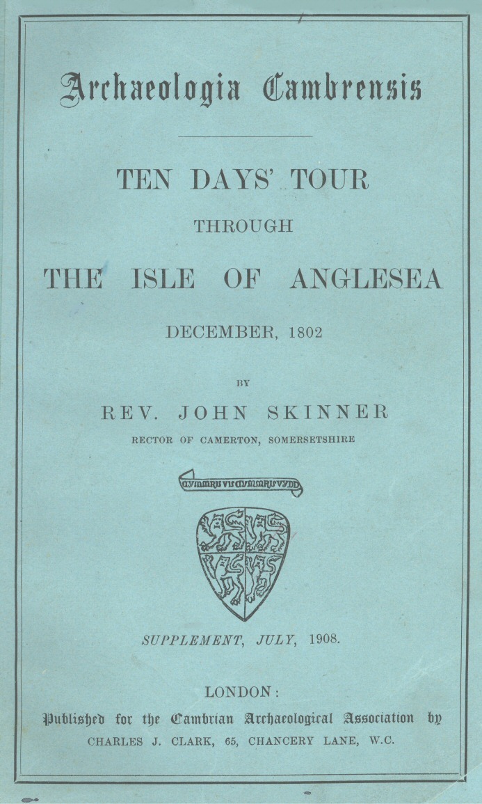 جلد کتاب Ten Days' Tour through the Isle of Anglesea, December, 1802