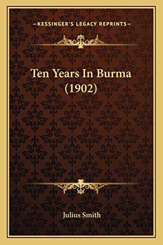 جلد کتاب Ten Years in Burma