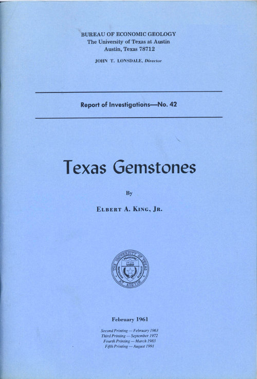 جلد کتاب Texas Gemstones