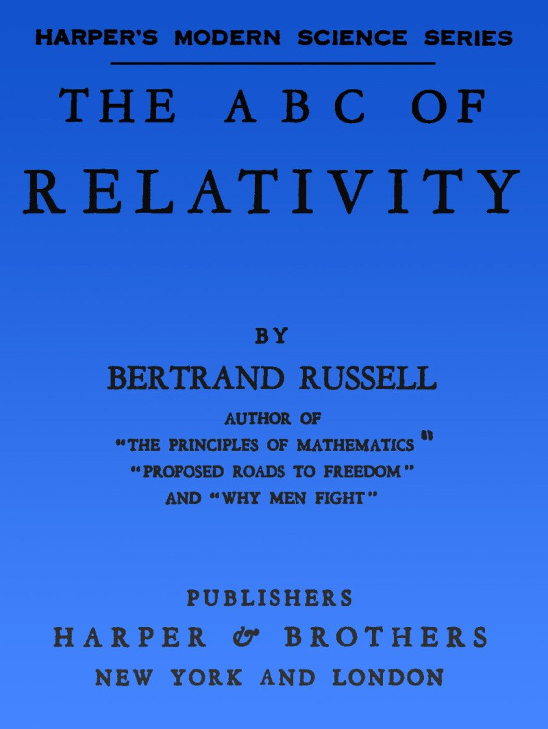 جلد کتاب The ABC of Relativity