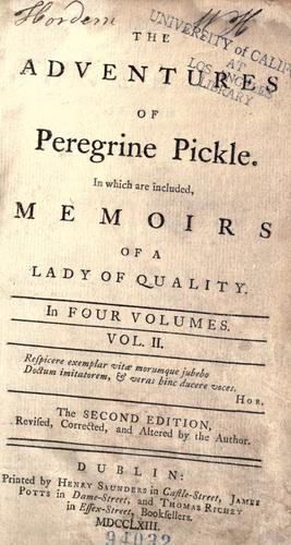 جلد کتاب The Adventures of Peregrine Pickle