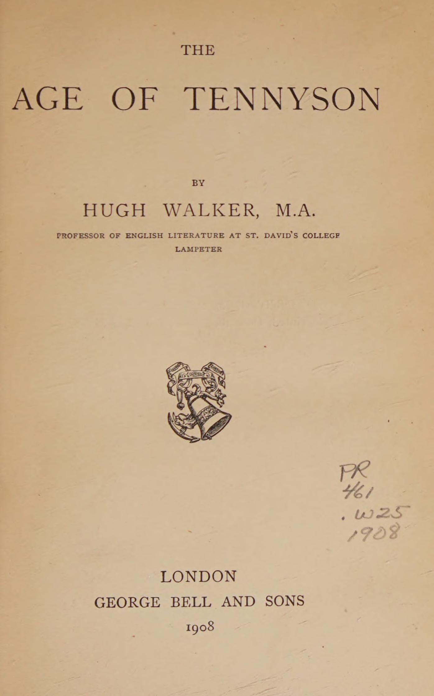 جلد کتاب The Age of Tennyson