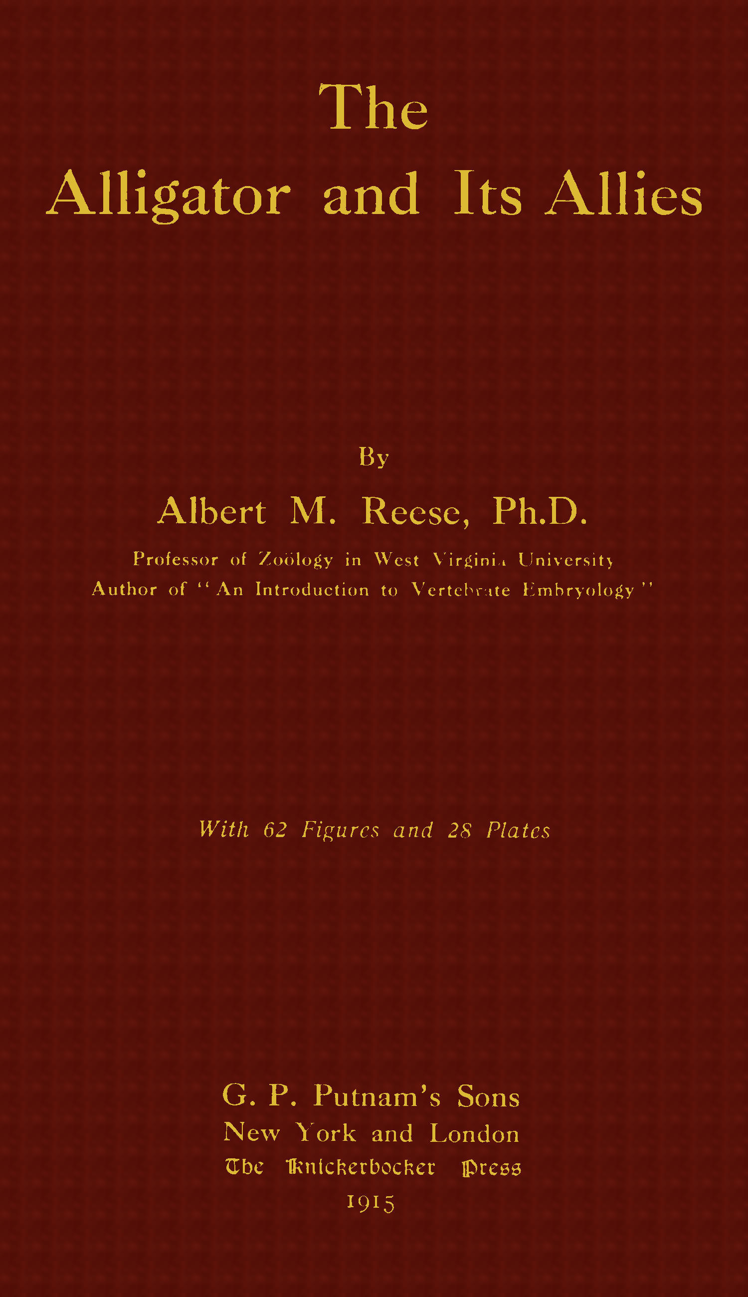جلد کتاب The alligator and its allies